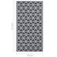 vidaXL Utomhusmatta ARAKIL svart 80x150 cm PP
