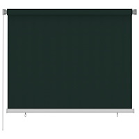 vidaXL Rullgardin utomhus 185 (B) x 140 (H) cm mörkgrön HDPE
