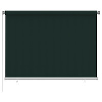 vidaXL Rullgardin utomhus 205 (B) x 140 (H) cm mörkgrön HDPE
