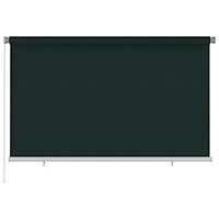 vidaXL Rullgardin utomhus 245 (B) x 140 (H) cm mörkgrön HDPE