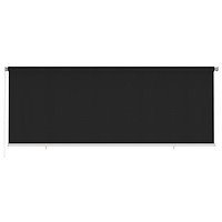 vidaXL Rullgardin utomhus 400x140 cm svart HDPE