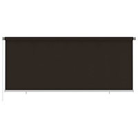 vidaXL Rullgardin utomhus 355 (B) x 140 (H) cm brun HDPE