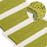 vidaXL Trappmattor 15 st 65x21x4 cm gröna rektangulära kanter