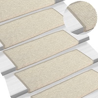 vidaXL Trappmattor 15 st 65x21x4 cm silverfärgade rektangulära kanter