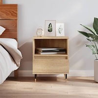 vidaXL Sängbord sonoma-ek 40x35x50 cm konstruerat trä