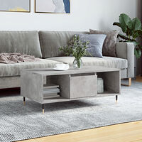 vidaXL Soffbord betonggrå 90x50x36,5 cm konstruerat trä