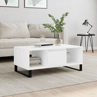 vidaXL Soffbord vit 90x50x36,5 cm konstruerat trä