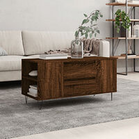 vidaXL Soffbord brun ek 102x44,5x50 cm konstruerat trä