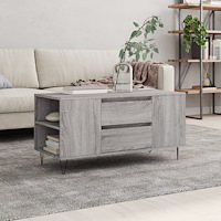 vidaXL Soffbord grå sonoma 102x44,5x50 cm konstruerat trä
