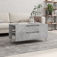 vidaXL Soffbord betonggrå 102x44,5x50 cm konstruerat trä