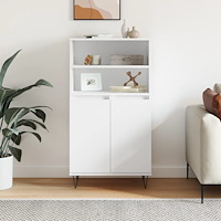 vidaXL Högskåp vit 60x36x110 cm konstruerat trä