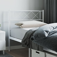 vidaXL Ersättningsgavel metall vit 100 cm