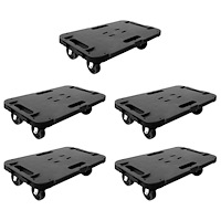 vidaXL Transportplattor 5 st svart polypropen 300 kg