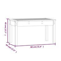 vidaXL Trädgårdsbänk 80x44x45 cm massivt douglasträ