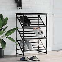 vidaXL Skohylla svart 60x30x85 cm konstruerat trä