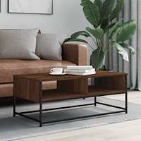 vidaXL Soffbord brun ek 100x51x40 cm konstruerat trä
