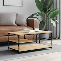 vidaXL Soffbord sonoma-ek 90x49x40 cm konstruerat trä