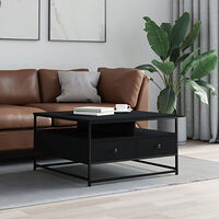 vidaXL Soffbord svart 80x80x45 cm konstruerat trä
