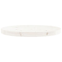 vidaXL Bordsskiva vit Ø50x3 cm massiv furu