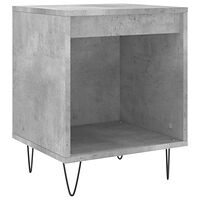 vidaXL Sängbord 2 st betonggrå 40x35x50 cm konstruerat trä