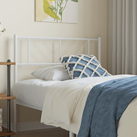 vidaXL Ersättningsgavel metall vit 100 cm