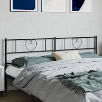 vidaXL Ersättningsgavel metall svart 180 cm