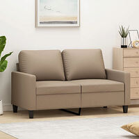vidaXL 2-sitssoffa cappuccino 120 cm konstläder