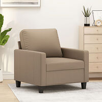 vidaXL Fåtölj Cappuccino 60 cm konstläder