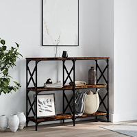 vidaXL Avlastningsbord rökfärgad ek 100x28x80,5 cm konstruerat trä