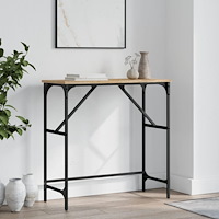 vidaXL Avlastningsbord sonoma-ek 75x32x75 cm konstruerat trä