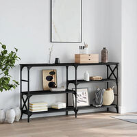 vidaXL Konsolbord svart 150x29x76,5 cm konstruerat trä