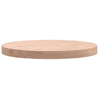 vidaXL Bordsskiva Ø50x4 cm rund massivt bokträ