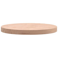 vidaXL Bordsskiva Ø50x4 cm rund massivt bokträ