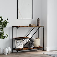 vidaXL Avlastningsbord rökfärgad ek 88,5x30x75 cm konstruerat trä