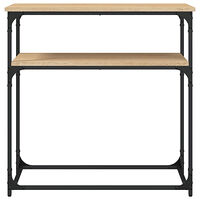 vidaXL Avlastningsbord sonoma-ek 75x35,5x75 cm konstruerat trä