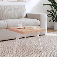 vidaXL Bordsskiva 50x50x4 cm fyrkantig massivt bokträ