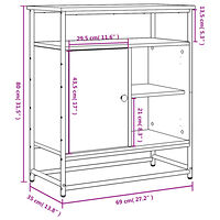 vidaXL Skänk sonoma-ek 69x35x80 cm konstruerat trä