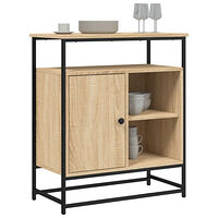vidaXL Skänk sonoma-ek 69x35x80 cm konstruerat trä