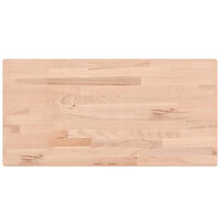 vidaXL Bänkskiva för badrum 100x50x1,5 cm massivt bokträ