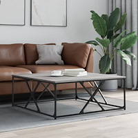 vidaXL Soffbord grå sonoma 100x100x40 cm konstruerat trä