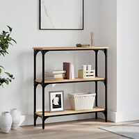 vidaXL Avlastningsbord sonoma-ek 75x22,5x75 cm konstruerat trä