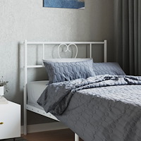 vidaXL Huvudgavel metall vit 80 cm