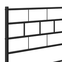 vidaXL Huvudgavel metall svart 75 cm