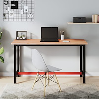 vidaXL Arbetsbänk 150x55x81,5 cm massivt bokträ och metall