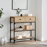 vidaXL Avlastningsbord sonoma-ek 72,5x25x75 cm konstruerat trä