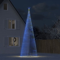 vidaXL LED julgran 1544 LED blå 500 cm