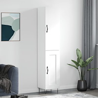 vidaXL Högskåp vit 34,5x34x180 cm konstruerat trä