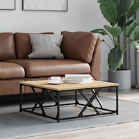 vidaXL Soffbord sonoma-ek 70x70x30 cm konstruerat trä