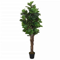 vidaXL Konstväxt fikonträd 134 blad 120 cm grön