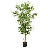 vidaXL Konstväxt bambu 368 blad 80 cm grön